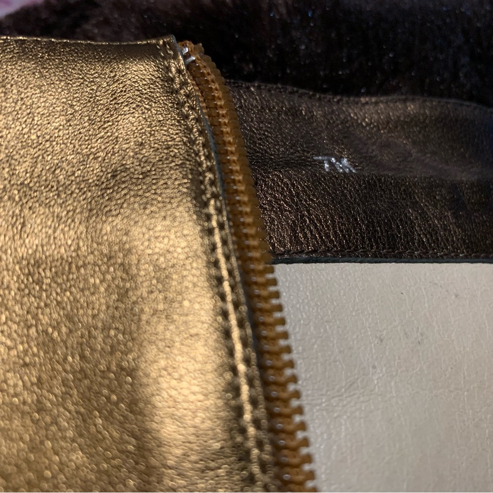 Size 7 Ferra Giacoma Gold Embroidered Boots - Picture 7 of 14